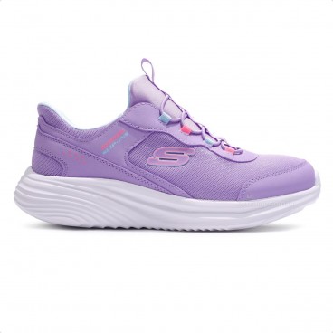 Tênis Skechers Bounder Pro Step On Juvenil Lilas / Branco