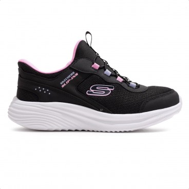 Tênis Skechers Bounder Pro Step On Juvenil Preto / Branco