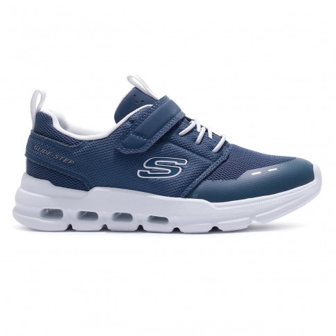 Tênis Skechers Glide Step Flow Infantil Marinho / Branco