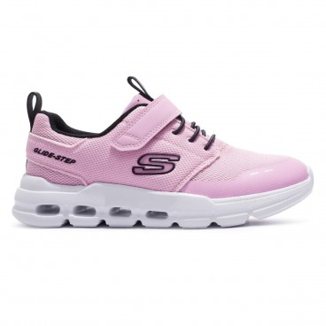 Tênis Skechers Glide Step Flow Infantil Rosa Claro / Branco