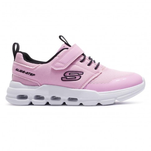 Tênis Skechers Glide Step Flow Infantil Rosa Claro / Branco