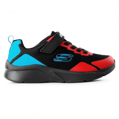 Tênis Skechers Microspec Infantil Preto / Vermelho