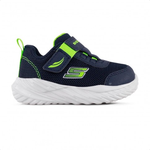 Tênis Skechers Nitro Sprint Swift Buddies Infantil Marinho / Verde