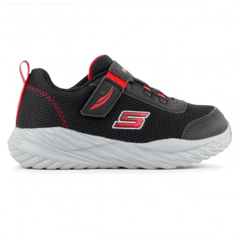 Tênis Skechers Nitro Sprint Swift Buddies Infantil Preto / Vermelho