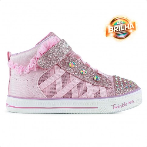 Tênis Skechers Shuffle Lites Adore A Ball Infantil Rosa