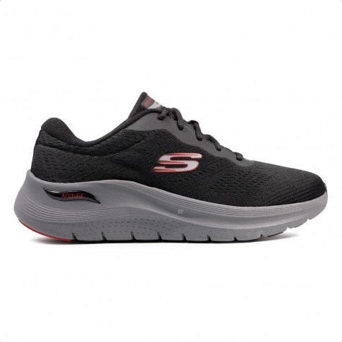 Tênis Skechers Arch Fit 2.0 Masculino Preto / Vermelho