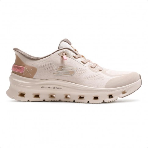 Tênis Skechers Glide Step Pro Feminino Bege / Marrom Claro