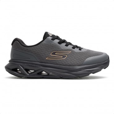 Tênis Skechers Glide Step Vortex Masculino Chumbo / Preto