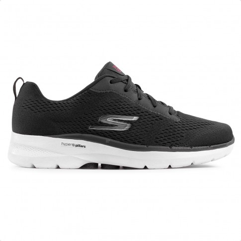 Tênis Skechers Go Walk 6 Avalo Masculino Preto / Branco