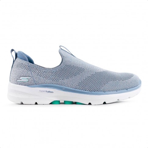 Tênis Skechers Go Walk 6 Glimmering Azul / Branco