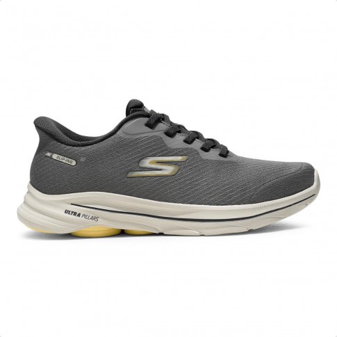 Tênis Skechers Go Walk 8 Masculino Grafite / Bege