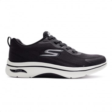 Tênis Skechers Go Walk Arch Fit 2.0 - Levy 2 Masculino Preto / White