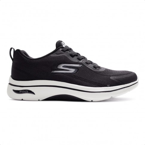 Tênis Skechers Go Walk Arch Fit 2.0 - Levy 2 Masculino Preto / White