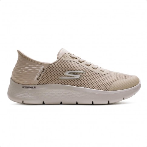Tênis Skechers Go Walk Flex Hands Up Masculino Bege / Bege