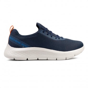 Tênis Skechers Go Walk Flex Saturn Horizon Masculino Marinho / Laranja