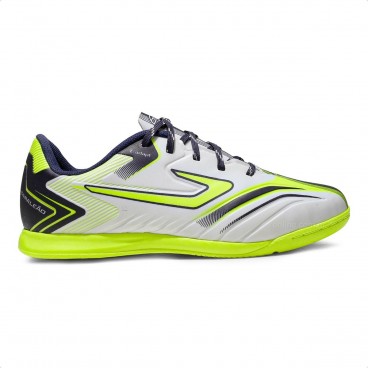 Chuteira Futsal Topper Camaleão Infantil Branco / Verde