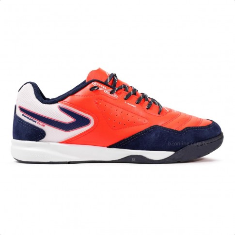 Chuteira Futsal Topper Dominator Club V Unissex Coral / Marinho