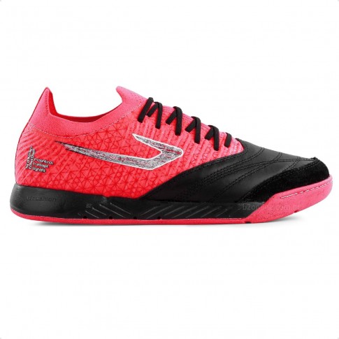 Chuteira Futsal Topper Dominator Fuse Unissex Coral / Preto