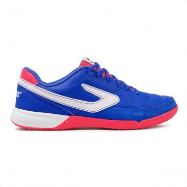 Chuteira Futsal Topper Titanium Unissex Azul / Rosa