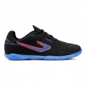 Chuteira Futsal Topper Top Drible VI Unissex Preto / Azul