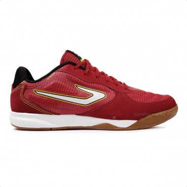 Chuteira Futsal Topper Top Letra IV Unissex Vermelho / Preto