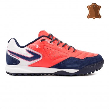 Chuteira Society Topper Dominator Pro V Unissex Coral / Marinho