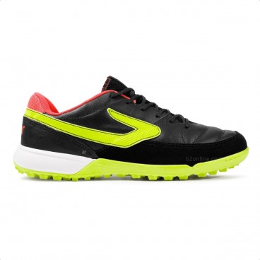 Chuteira Society Topper Titanium Unissex Preto / Coral