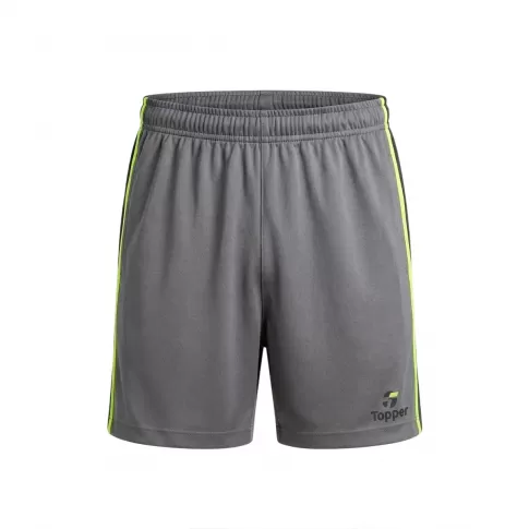 Calção Topper Futebol Dominator Novo Masculino Grafite / Preto