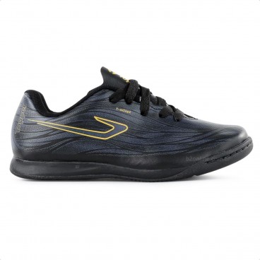 Chuteira Topper Slick V Futsal Infantil Preto / Amarelo