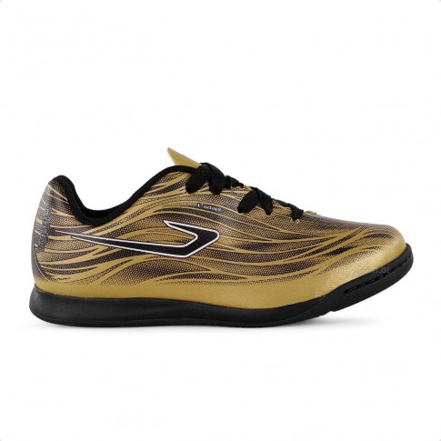 Chuteira Topper Slick V Futsal Infantil Preto / Dourado