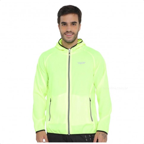 Jaqueta Topper Corta Vento Basica Masculina Verde Limão