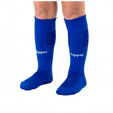 Meião Topper Cup Infantil Azul / Branco