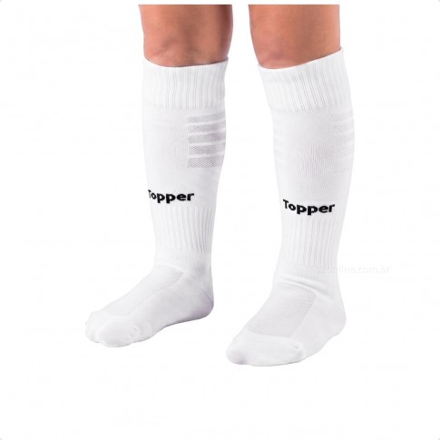 Meião Topper Cup Kids Branco / Preto