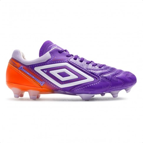 Chuteira Campo Umbro Adamant Master Class Pro Dlm Masculina Roxo / Laranja