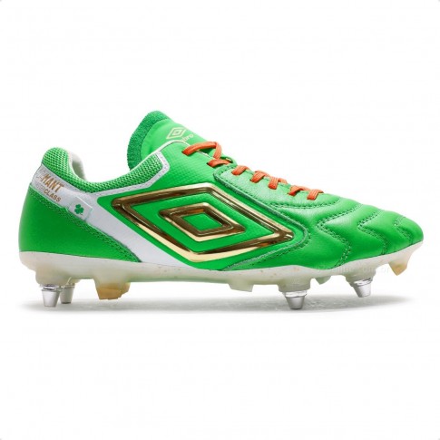Chuteira Campo Umbro Adamant Master Class Pro Sg Masculina Verde / Branco