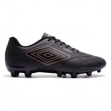 Chuteira Campo Umbro Class Footballer Masculina Preto / Dourado