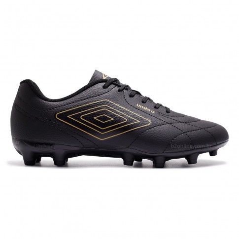 Chuteira Campo Umbro Class Footballer Masculina Preto / Dourado
