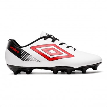 Chuteira Campo Umbro On Masculino Branco / Vermelho