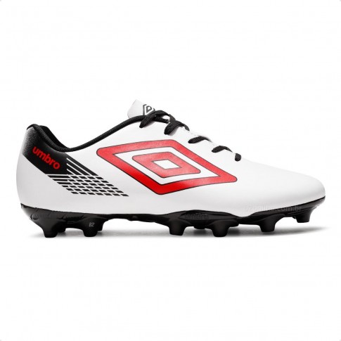 Chuteira Campo Umbro On Masculino Branco / Vermelho