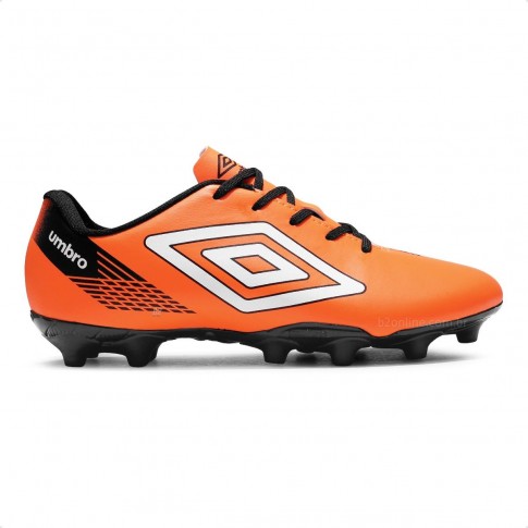 Chuteira Campo Umbro On Masculino Laranja / Branco