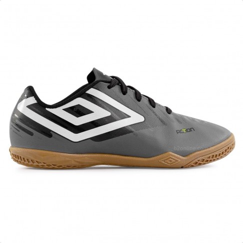 Chuteira Futsal Umbro Action Jr Grafite / Branco