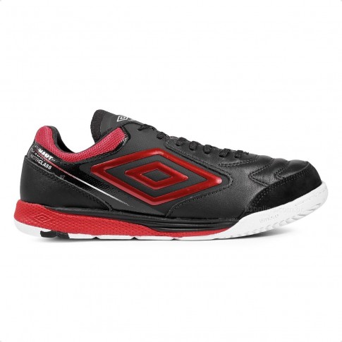 Chuteira Futsal Umbro Adamant Master Class Pro Bump Masculina Preto / Vermelho