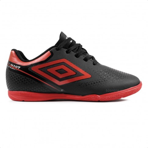 Chuteira Futsal Umbro Adamant Top Speed Jr Preto / Vermelho
