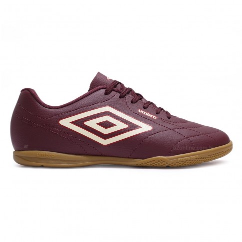 Chuteira Futsal Umbro Class Footballer Masculina Bordô / Bege