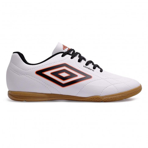 Chuteira Futsal Umbro Class Footballer Masculina Branco / Preto