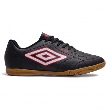 Chuteira Futsal Umbro Class Footballer Masculina Preto / Vermelho
