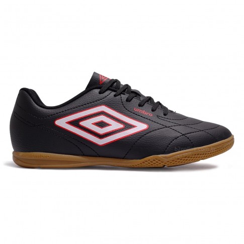 Chuteira Futsal Umbro Class Footballer Masculina Preto / Vermelho