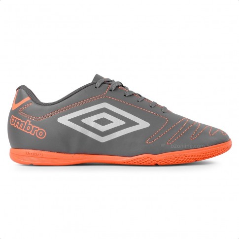 Chuteira Futsal Umbro Class Masculina Grafite / Laranja