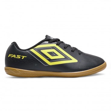 Chuteira Futsal Umbro Fast II Jr Preto / Amarelo