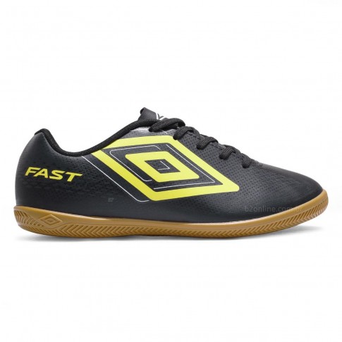 Chuteira Futsal Umbro Fast II Jr Preto / Amarelo